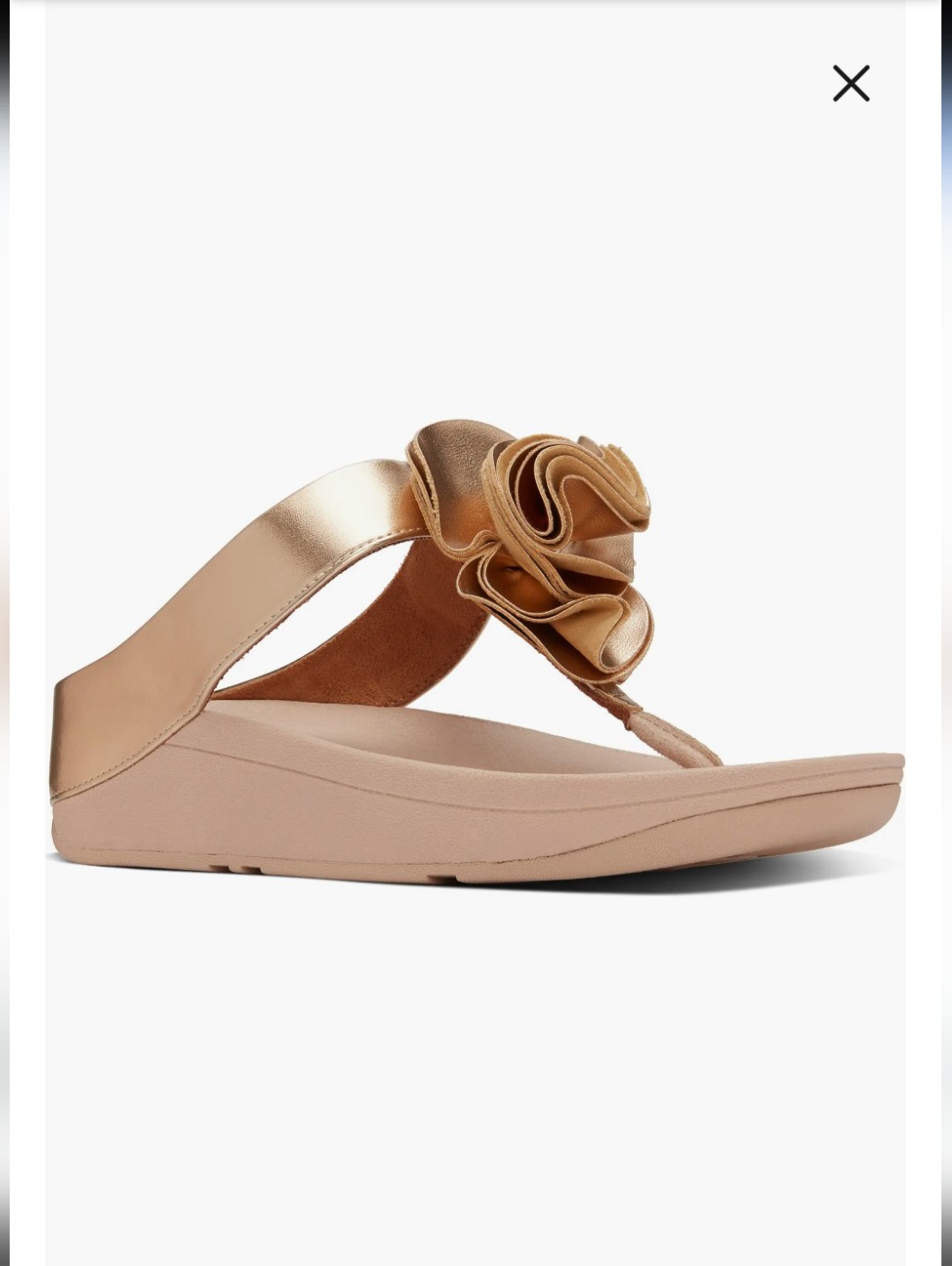 Fitflop Florrie Rose Gold Floral Wedge Sandal